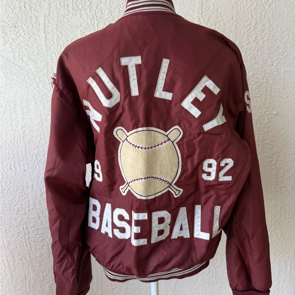 1992 Vintage Nylon track jacket Made In USA Nutley Baseball West Wind Medium